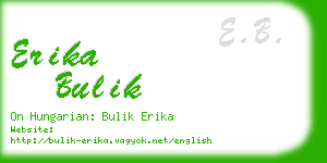 erika bulik business card